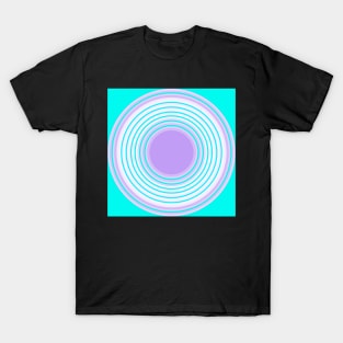 Purple and Turquoise Circles Intertwined T-Shirt